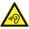 Panneau Danger Bruit Élevé | Signalétique Sonore Industrielle