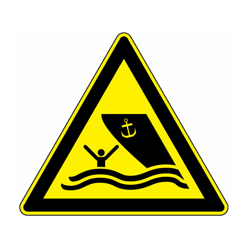 Panneau Danger Bateaux - Signalétique Zone Maritime Pro