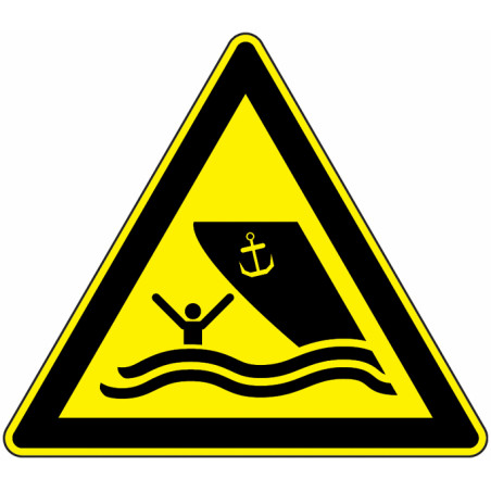 Panneau Danger Bateaux - Signalétique Zone Maritime Pro