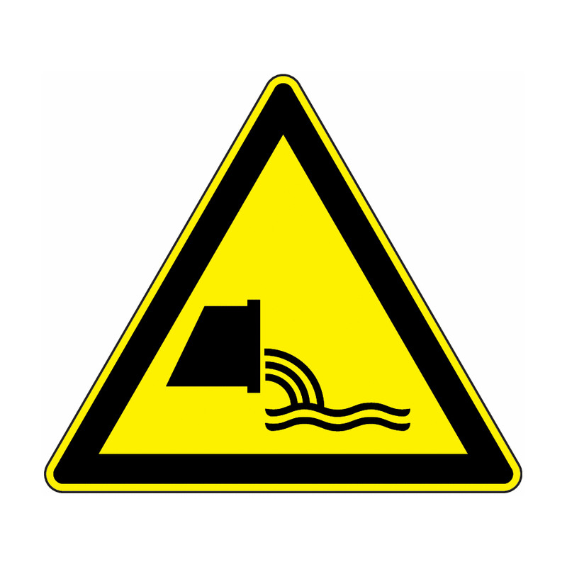 Panneau Danger Eaux Usées Industrielles | Zone-Print.fr