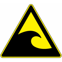 Panneau Danger Vagues | Signalisation Alerte Risque Littoral