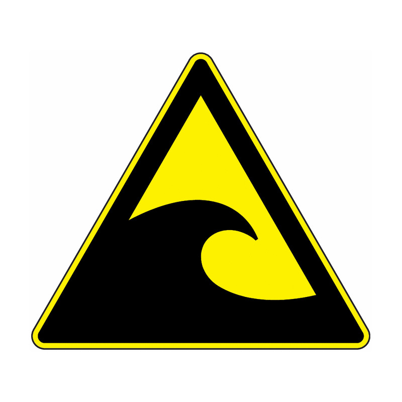 Panneau Danger Vagues | Signalisation Alerte Risque Littoral