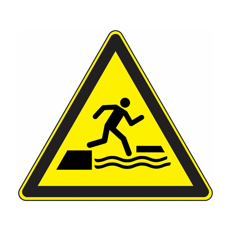 Panneau Danger Chute Milieu Aquatique | Zone-Print.fr