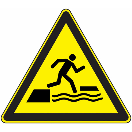Panneau Danger Chute Milieu Aquatique | Zone-Print.fr