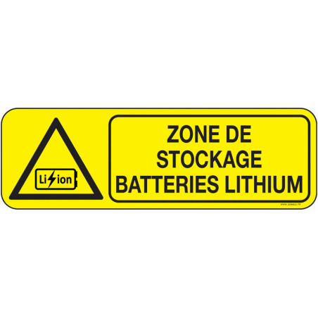 Panneau Danger Stockage Accumulateurs | Zone-Print.fr
