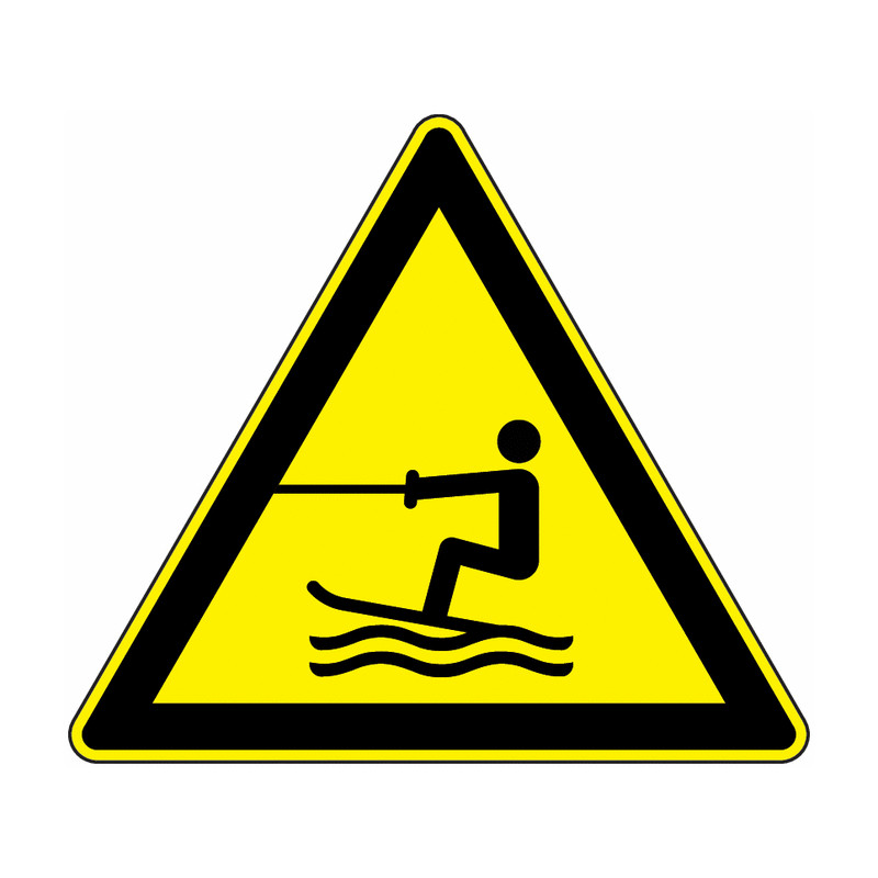 Panneau Danger Ski Nautique | Signalétique Zone Aquatique