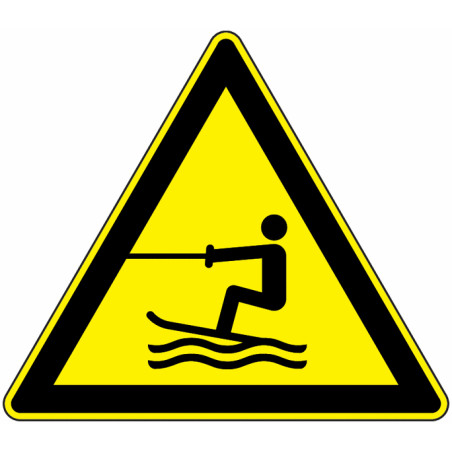 Panneau Danger Ski Nautique | Signalétique Zone Aquatique