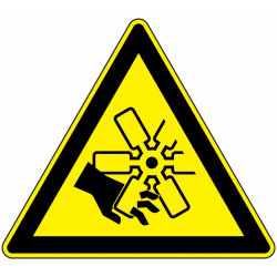Panneau Danger Lames Rotatives | Sécurité Industrielle Zone-Print