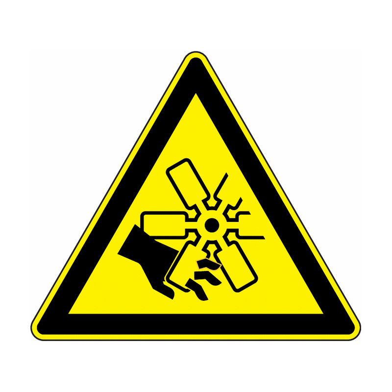 Panneau Danger Lames Rotatives | Sécurité Industrielle Zone-Print