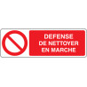 Panneau Sécurité : Nettoyage Interdit sur Machine Opérationnelle