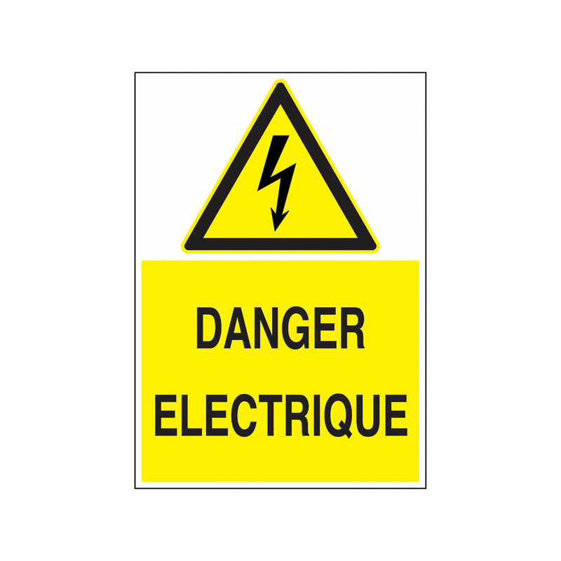 Panneau Danger Électrique | Signalétique Sécurité Industrielle