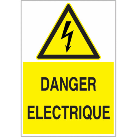 Panneau Danger Électrique | Signalétique Sécurité Industrielle