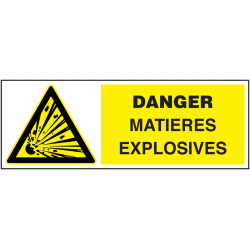 Panneau Danger Matières Détonantes | Signalétique BTP Pro