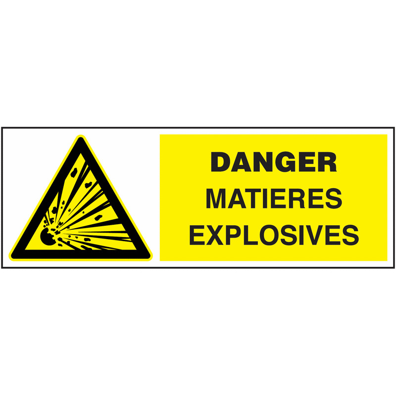 Panneau Danger Matières Détonantes | Signalétique BTP Pro