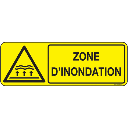 Panneau Alerte Inondation | Signalisation Risque Eau | Zone-Print