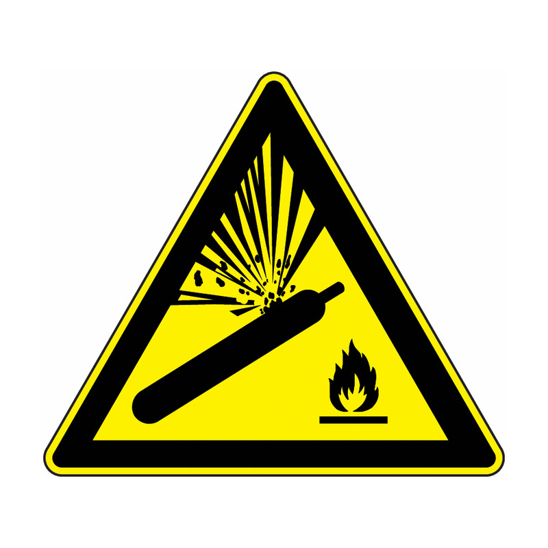 Panneau Danger Bouteilles  Sous Pression | Signalétique Pro