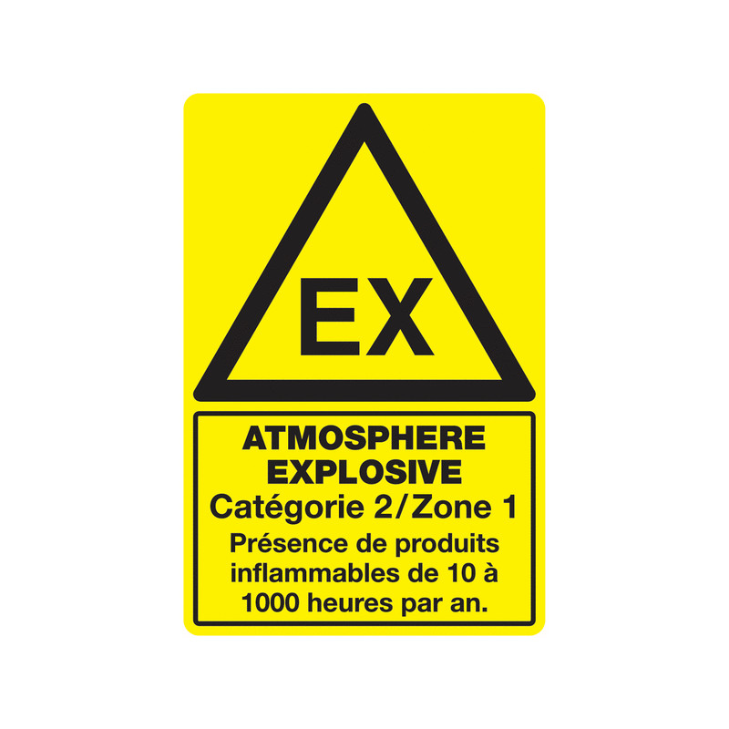Panneau Danger Atmosphère Explosive Zone  | Zone-Print
