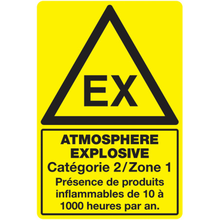 Panneau Danger Atmosphère Explosive Zone  | Zone-Print