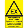Panneau Danger Atmosphère Explosive Zone  | Zone-Print
