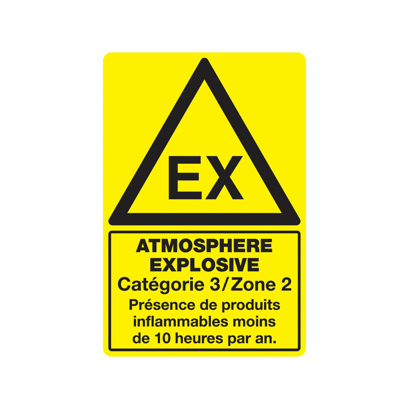 Signalétique ATEX Zone  - Panneau Atmosphère Explosive