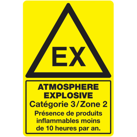 Signalétique ATEX Zone  - Panneau Atmosphère Explosive