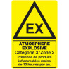 Signalétique ATEX Zone  - Panneau Atmosphère Explosive