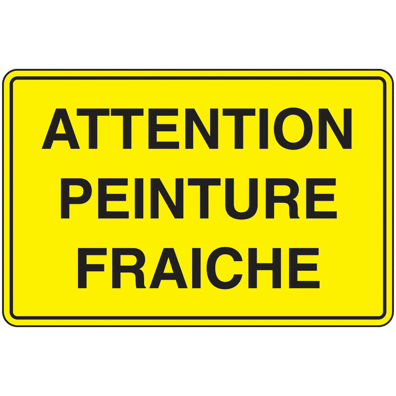 Panneau Attention Peinture Fraîche | Signalétique Pro Zone-Print