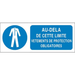 Panneau Obligation Vêtements Protection | Signalisation EPI - Zone-Print