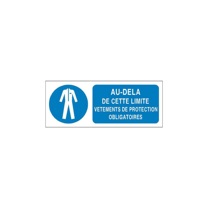 Panneau Obligation Vêtements Protection | Signalisation EPI - Zone-Print