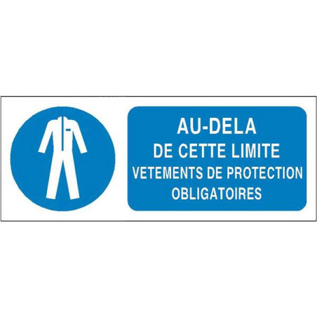 Panneau Obligation Vêtements Protection | Signalisation EPI - Zone-Print