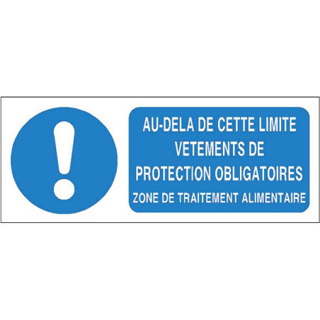 Panneau Obligation Vêtements de Protection | Zone-Print.fr