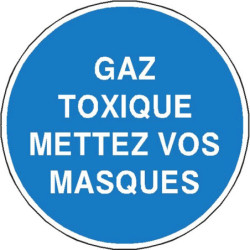 Panneau Gaz Toxiques | Masques Obligatoires | Zone-Print