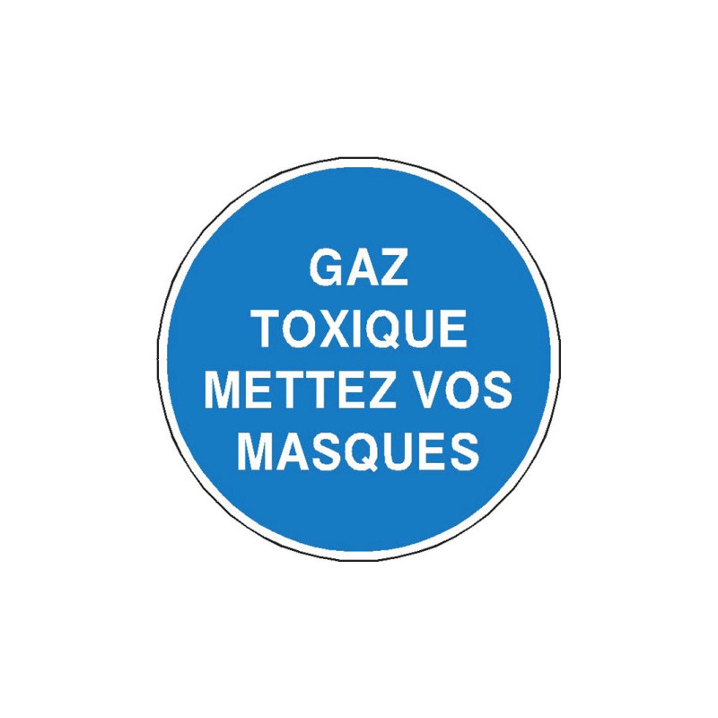 Panneau Gaz Toxiques | Masques Obligatoires | Zone-Print