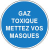Panneau Gaz Toxiques | Masques Obligatoires | Zone-Print