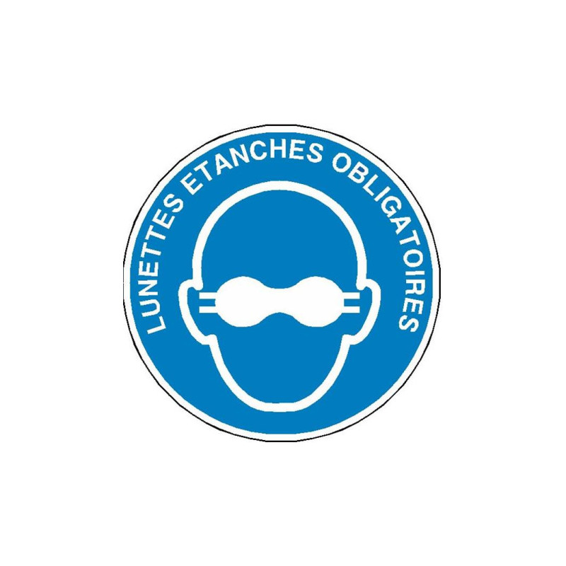 Panneau Lunettes de Protection Étanche Obligatoires | Zone-Print