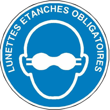 Panneau Lunettes de Protection Étanche Obligatoires | Zone-Print