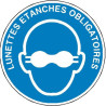 Panneau Lunettes de Protection Étanche Obligatoires | Zone-Print