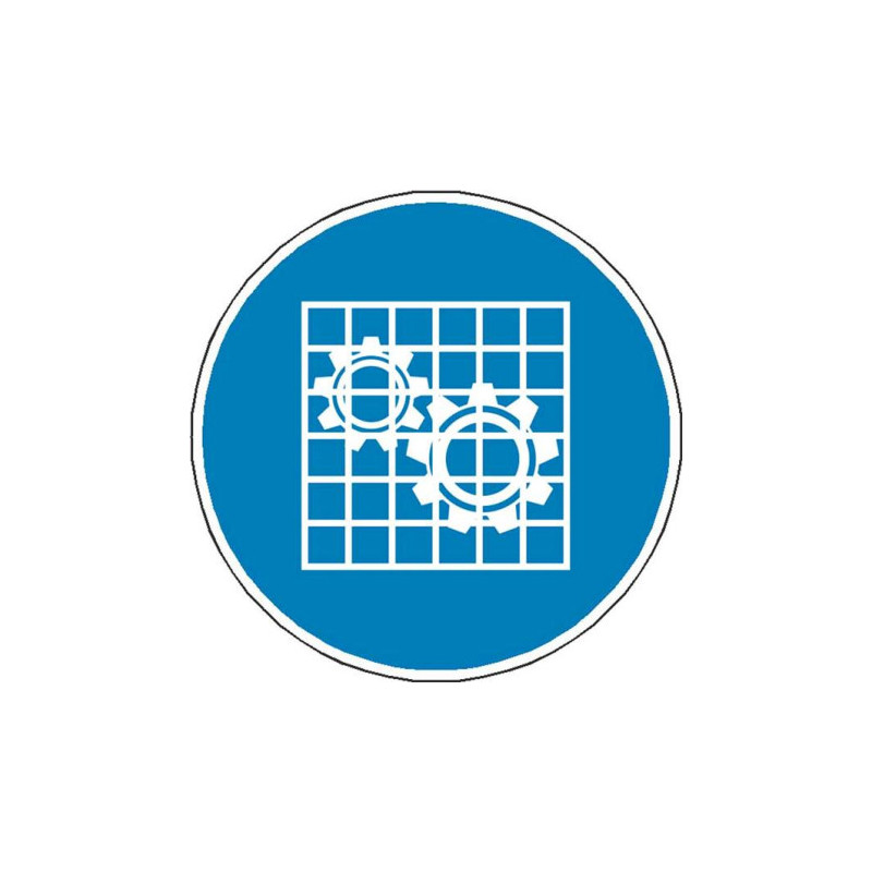 Panneau Obligation Vérifier Protection ISO 7010 M027