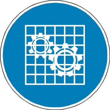 Panneau Obligation Vérifier Protection ISO 7010 M027