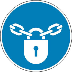 Panneau Obligation Verrouillage Industriel ISO 7010 | Zone-Print