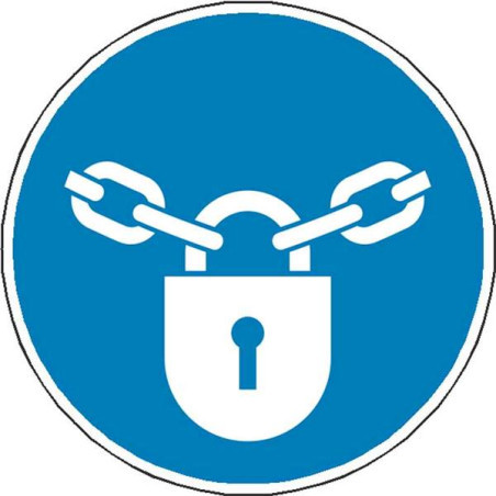 Panneau Obligation Verrouillage Industriel ISO 7010 | Zone-Print