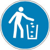 Panneau Obligation Poubelle ISO 7010 | Signalétique Pro Zone-Print