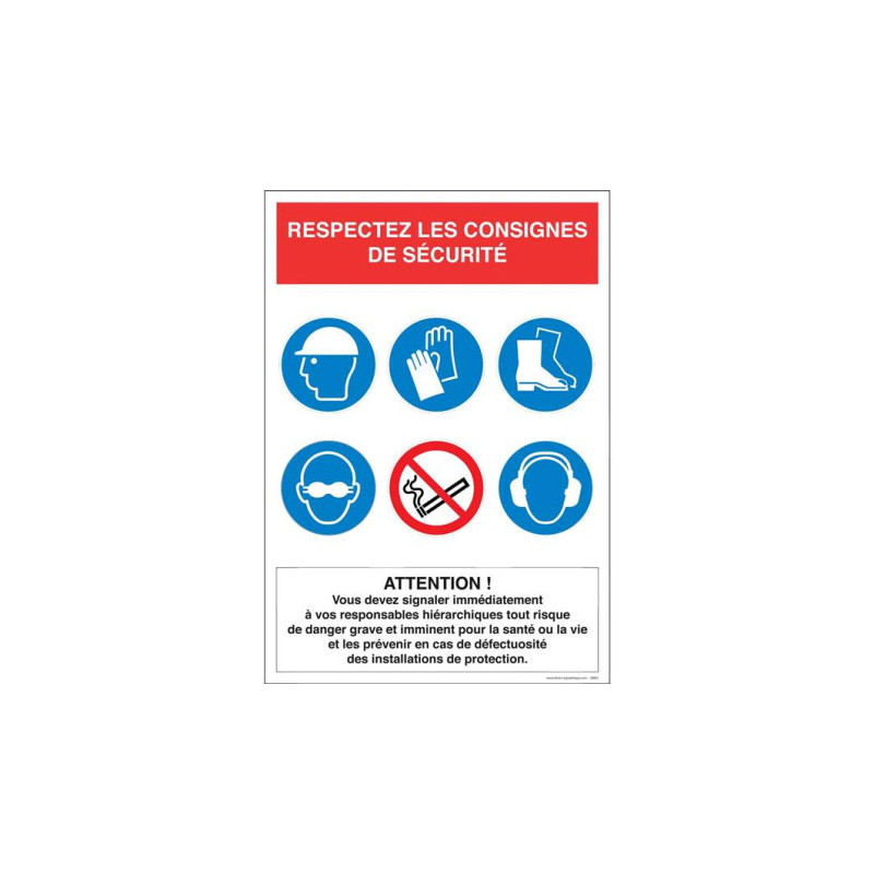 Panneau Consignes de Sécurité | Respectez les Règles