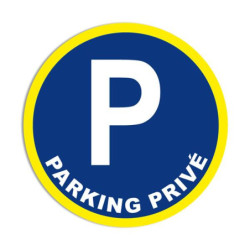 Panneau Obligation Parking Privé - Signalétique Pro Zone-Print