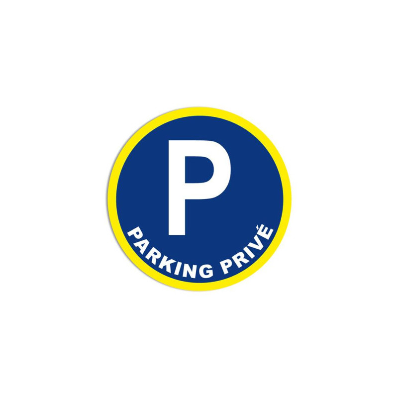 Panneau Obligation Parking Privé - Signalétique Pro Zone-Print