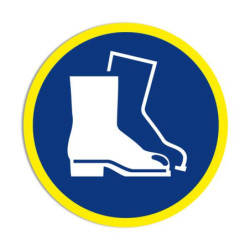 Panneau Obligation Chaussures Sécurité | ISO 7010 | Zone-Print