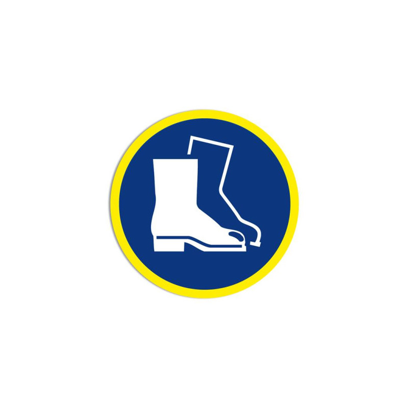 Panneau Obligation Chaussures Sécurité | ISO 7010 | Zone-Print