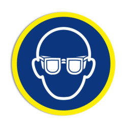 Panneau Obligation Port Lunettes | Sécurité Oculaire - Zone-Print.fr