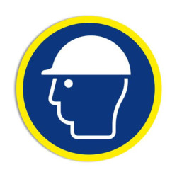 Panneau Port du Casque Obligatoire | Zone-Print.fr