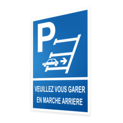 Panneau Stationnement Marche Arrière | Signalétique Pro Zone-Print